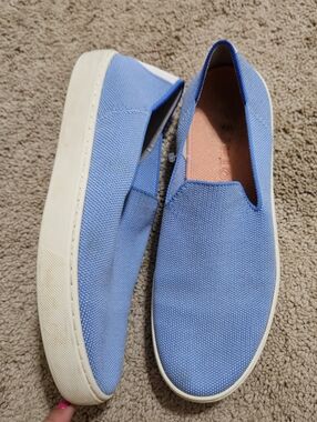 Rothys Slip-On Canvas Sneakers in Light Blue